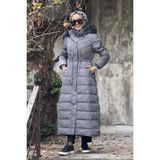 Kayra Kaz Tüyü Mont KA-A23-27007 Füme - 38