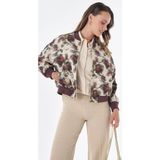 Kayra Kolej Yaka Desenli Ceket 13009 - 42 - 6 Drop - Krem