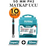 KAYRA LEATHER CRAFT 10'lu Ph2 Bits Uç Seti 50mm S2 Çelik Mıknatıslı Yıldız Vidalama Ucu 5 cm Matkap Uçları Vida Sökme Takma Bits Uç Yıldız Matkap Vidalama Ucu Mıknatıslı 10 Adet