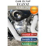 KAYRA LEATHER CRAFT 30 Metre 10 cm Cam Elyaf Egzoz Sargısı Manifold Sargı Bezi Yanmaz Bant 2 mm Kalınlık Isıya Dayanıklı Yanmaz Isı Yalıtım Bandı Motorsiklet Araba Egzoz Koruma Bezi Termal Sargı