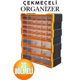 KAYRA LEATHER CRAFT 39 Çekmeceli Plastik Organizer Takım Çantası Vida Dübel Civata Kutusu Bölmeli Avadanlık Vidalık Plastik Takım Çantası Düzenleyici Organizer 39 Çekmeceli Vida Dübel Kutusu