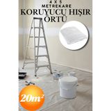 KAYRA LEATHER CRAFT 4 x 5 Metre 50m² Pratik Hışır Branda Örtü Ev Ofis Boya Badana İnşaat Tadilat 4x5 Temizlik Naylonu Parke Zemin Mobilya Eşya Toz Kir Nem Koruma Kalın Ambalaj Naylon Branda Taşınma Örtüsü Zemin Koruyucu