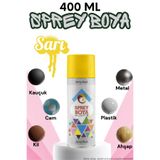 KAYRA LEATHER CRAFT 400 ml Sprey Boya Sarı Metal Ahşap Beton Duvar Yüzeylere Uygun Hobi Akrilik Mat Parlak Dekoratif Boyası Genel Amaçlı Hızlı Kuruyan Çok Amaçlı Renkli Sprey Boyalar İç Dış Mekan Kendin Yap DIY Tasarım