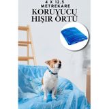 KAYRA LEATHER CRAFT 4x12 Metre 50m² Koltuk Örtüsü Pratik Hışır Branda Örtü; Ev Ofis Boya Badana İnşaat Tadilat Temizlik Naylonu, Parke Zemin Mobilya Eşya Toz Kir Nem Koruyucu Kalın Ambalaj Naylon Branda