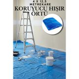 KAYRA LEATHER CRAFT 4x12 Metre 50m² Pratik Hışır Branda Örtü; Ev Ofis Boya Badana İnşaat Tadilat Temizlik Naylonu, Parke Zemin Mobilya Eşya Toz Kir Nem Koruyucu Kalın Ambalaj Naylon Branda