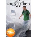 KAYRA LEATHER CRAFT 4x7,5 Metre 50m² Pratik Hışır Branda Örtü Ev Ofis Boya Badana İnşaat Tadilat Temizlik Naylonu Parke Zemin Mobilya Eşya Toz Kir Nem Koruyucu Kalın Ambalaj Naylon Branda Taşınma Örtüsü Zemin Koruyucu