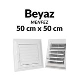 KAYRA LEATHER CRAFT Beyaz 50 x 50 cm Havalandırma Menfezi Banyo Menfezi Wc Baca Kapağı Tuvalet Menfezi Plastik Panjur