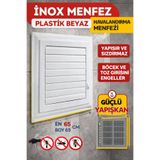 KAYRA LEATHER CRAFT Beyaz 65 x 65 cm Havalandırma Menfezi Banyo Menfezi Wc Baca Kapağı Tuvalet Menfezi Plastik Panjur