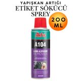 KAYRA LEATHER CRAFT Etiket Sökücü Mastik Yapışkan Artığı Temizleyici Sprey 200 ml Cam Metal Ahşap Mobilya Zemin Mermer Plastik Yapışkan Bant Tutkal Leke İz Çıkarıcı Çok Amaçlı Otomotiv Ev Ofis Güçlü Yüzey Temizlik Spreyi