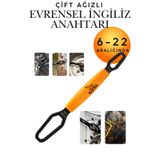 KAYRA LEATHER CRAFT Evrensel Çift Ağızlı Çok Amaçlı Anahtar Çelik Somun Civata Torx Cırcır Anahtarı Mat Siyah Profesyonel Akıllı Lokma Açık Ağız Anahtar Takımı Otomotiv Bisiklet Motosiklet Tamir El Aletleri Seti
