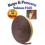 KAYRA LEATHER CRAFT Kahverengi 10 x 2= 20 Metre Kendinden Yapışkanlı Kapı Pencere Bandı Fitili Rüzgar Soğuk Önleyici Ses Isı Yalıtım Bandı D Tipi Kauçuk Sünger Şerit Çiftli Toz Engelleyici PVC Alüminyum Yalıtım Fitili