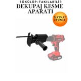 KAYRA LEATHER CRAFT Matkap Uyumlu Dekupaj Kesme Aparatı Testere Ahşap Alüminyum Metal Tahta Plastik Kesim 3 Bıçaklı Şarjlı Darbeli El Matkabı Adaptörü Testeresi Tırtıklı Testere Testere Ucu Dönüştürücü Aparat Seti Pratik