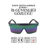 KAYRA LEATHER CRAFT S400 Kulak Ayarlı Buğulanmaz İş Güvenliği Gözlüğü - Gökkuşağı Koruyucu Gözlük Çizilmeye Dayanıklı