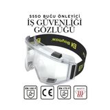 KAYRA LEATHER CRAFT S550 Şeffaf Çok Amaçlı Koruyucu Gözlük Antifog Buğu Yapmaz Çizilmeye Dayanıklı İş Güvenliği Gözlüğü