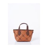 Kayra Monogram Logo Nakışlı Tote Çanta Taba