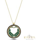 Kayra Mücevher Özel Tasarım Başak Burcu Altın Kolye BK10