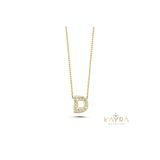 Kayra Mücevher Taşlı D Harfli Altın Kolye BM67