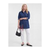 Kayra Nakış İşlemeli Denim Tunik İndigo