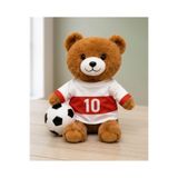 Kayra Oyuncak Peluş Kırmızı Beyaz Formalı Futbolcu Ayıcık 45 cm