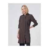 Kayra Patı Gizli Modal Basic Tunik Kahve