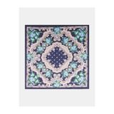 Kayra Retro Gül Desenli Eşarp Lacivert