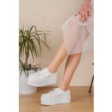 KAYRA VARDAR SHOES Gelin Spor Ayakkabı Çiçek İşleme Detaylı Çinar501