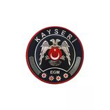 Kayseri Çevik Kuvvet Polis Arması Siyah 3D Plastik Tpu, Yeni Tip, Cırtlı, Standart Ölçü, 1.Sınıf