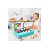 Kayyum Oyuncak 7010 Modern Lavabo Pilli Çeşmeli Mutfak 25 Prç Pembe