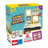 Kayyum Oyuncak Eğitici Modern Banyo Seti Müzikli Işıklı Mavi 7041
