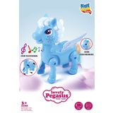 Kayyum Oyuncak Işıklı Sesli Pilli Yürüyen At Oyuncağı Pony Oyuncağı Pembe ve Mavi
