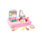 Kayyum Oyuncak Su Ile Çalışan, Musluklu Modern Lavabo (kız Çocuk Oyuncak Pembe)hd823
