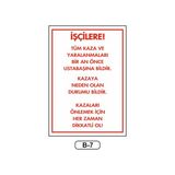 Kaza Uyarı Ikaz Levhası 35X50 cm