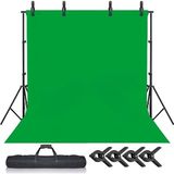 Kazan Hobi 200X300 cm Chromakey, Green Screen, Greenbox Yeşil Fon Perde ve 2 Ayaklı Fon Standı - Çok Renkli