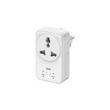 Kazan Hobi 20W Pd Hızlı Şarjlı, 2500W Akım Korumalı Universal Priz Dönüştürücü, Usb-C ve Usb-A Çıkışlı, Tüm Ülke Fişleri Uyumlu, Beyaz - Çok Renkli