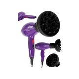 Kazan Hobi 3800 W Saç Kurutma Makinesi, Ac Motor, Mor, Difüzör, 2 Adet Başlık - Çok Renkli