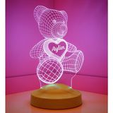 Kazan Hobi 3D Ayı Teddy Hediyesi 3 Boyutlu LED Lamba