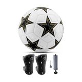 Kazan Hobi 3'lü Set Futbol Topu Tekmelik Şampiyonlar Ligi Pompalı Sert Zemin Halı Saha Futbol Topu New Black No5 - Çok Renkli