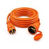 Kazan Hobi 3x2.5 mm Ttr Topraklı Turuncu Seyyar Uzatma Kablosu (5 Metre), Topraklı, 3x2.5 Mm, Turuncu, Ttr Kablo - Çok Renkli