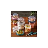 Kazan Hobi 4 'lü Set Çatallı Kaşıklı Atıştırmalık Yemek Yoğurt Müsli Granola Diyet Kabı - Yemek Saklama Kabı 716776
