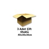 Kazan Hobi 40X30X30 Sağlam Taşıma Kolisi Çift Oluklu Boş Koli; Karton Kutu, Çeyiz Kutusu, Taşınma Kolisi 3 Adet - Çok Renkli - Standart - Otomatik