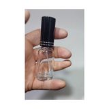 Kazan Hobi 5 Adet Boş Metal Siyah Kapaklı Doldurulabilir Cam Kolonya ve Parfüm Şişesi 20 ml 8697431718845 - Renkli