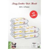 Kazan Hobi 6 Al 5 Öde Sleepy Sensitive 50'li Islak Bebek Mendil ve Rosıe Pamuk