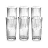 Kazan Hobi 6'lı Kesme Kristal Desenli Cam Bardak Seti, Klasik Tasarım Su, Meşrubat ve Ikram Bardağı Takımı 320 ml