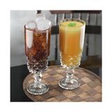 Kazan Hobi 6'lı Kokteyl Cam Kadeh - 220 ml Içecek Bardakları Kristal Tasarımlı