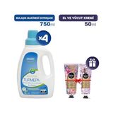 Kazan Hobi 750 ml x 4 Bulaşık Makinesi Deterjanı, El Kremleri Hediye