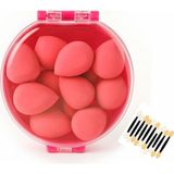 Kazan Hobi 8’li Makyaj Süngeri Seti + Aplikatör Çubuk Hediyeli – Yumuşak, Lateks Içermeyen Beauty Blender Süngerleri (Yeşil, Pembe, Sarı, Mavi, Mor) | Nemli & Kuru Kullanım (Kırmızı)