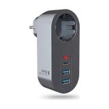 Kazan Hobi Akım Korumalı Priz 2 USB 1 Type-C Girişli Duvar Tipi Priz Çoklayıcı, Çocuk Korumalı USB Şarjlı Priz Adaptörü, Telefon Tablet Şarjı Için Çoklu Duvar Prizi - Çok Renkli