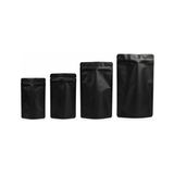 Kazan Hobi Alüminyum Doypack Yeniden Kullanılabilir Folyo Poşetler; Fermuarlı, Koku Geçirmez, Ayakta Durabilen, Gıda Saklama, 50'li Paket (Siyah, 13 x 22 Cm) - 10 cm