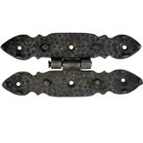Kazan Hobi Antika Tarz Dekoratif Pirinç Düğmeli Menteşe - 142X69 Mm, Oksit