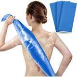 Kazan Hobi Arch&m Eksfoliye Edici Lif Vücut Temizleyici Duş Için Sırt Temizleyici Japon Güzellik Lif Banyo Yıkama Bezi Kore Peeling Luffah Havlu Net Sünger Kabak Vücut Ovma 3'lü Paket (Lacivert-Mavi x 3)